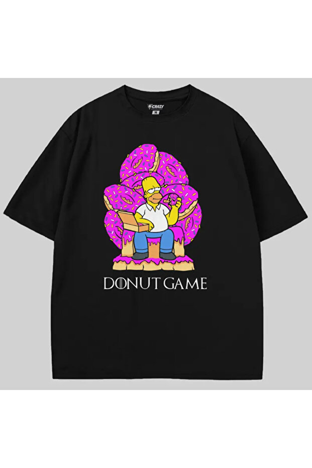 تي شيرت The Simpsons Homer Donut Game قصة فضفاضة