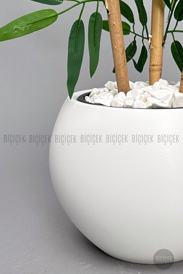 125CM YAPAY BAMBU AĞACI KÜRE SAKSIDA - 7