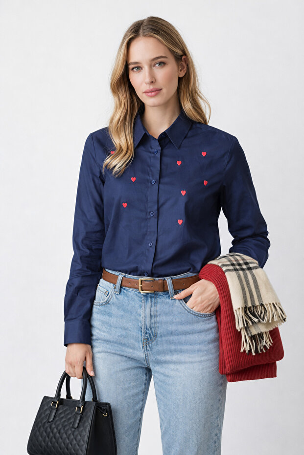 KALPLİ OVERSİZE GÖMLEK - 1