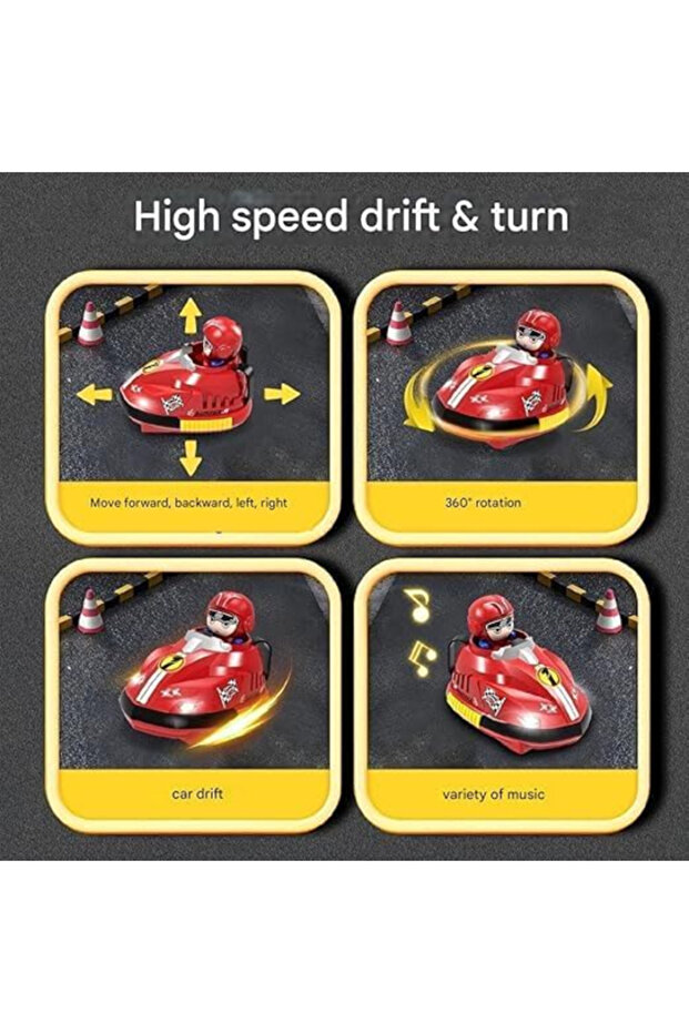 لعبة سيارات تصادم تعمل بجهاز تحكم عن بعد مع سائق قابل للقذف - 4