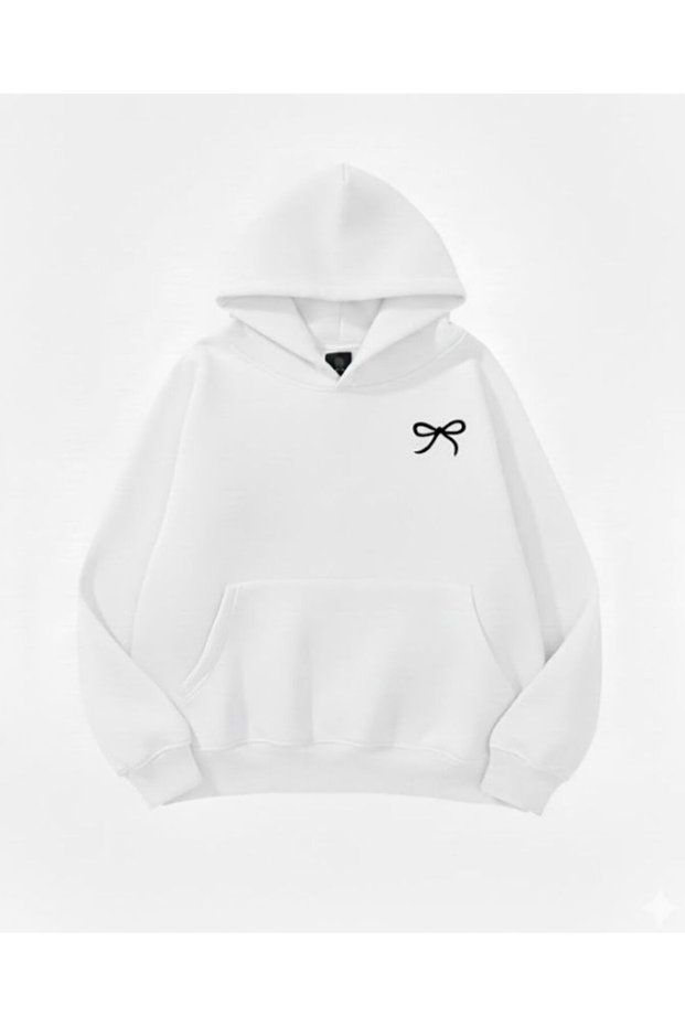 Unisex Men/Women Colorful Krdlkçk Special Printed Cotton Oversized Hooded Sweatshirt