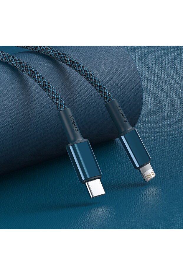 High Density USB-C/Lightning Cable, 1m, PD 20W, Blue - 5