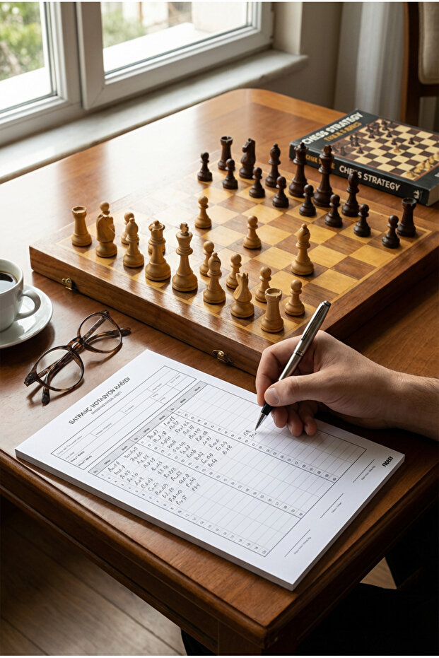 ورق توثيق الشطرنج - حجم A4 - 30 ورقة - ورقة توثيق الشطرنج - نتائج الشطرنج - 3