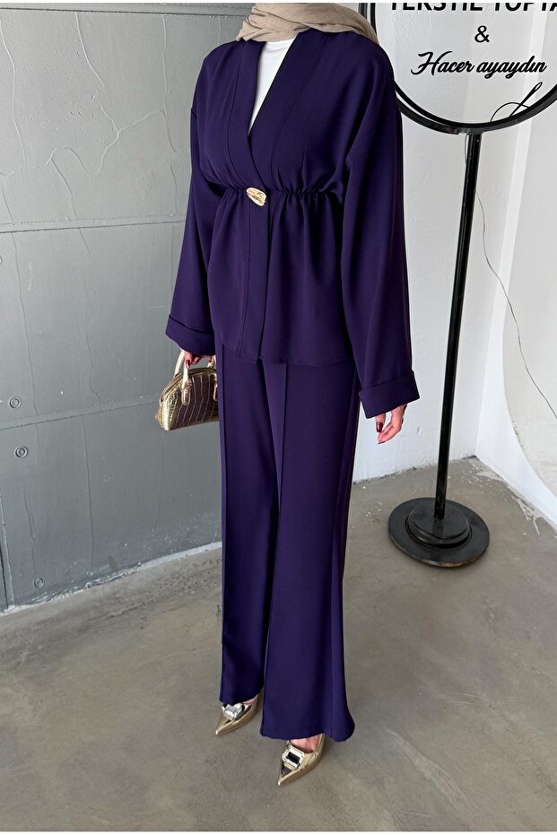 Elastic Waist Tunic/Pants 2-Piece Set