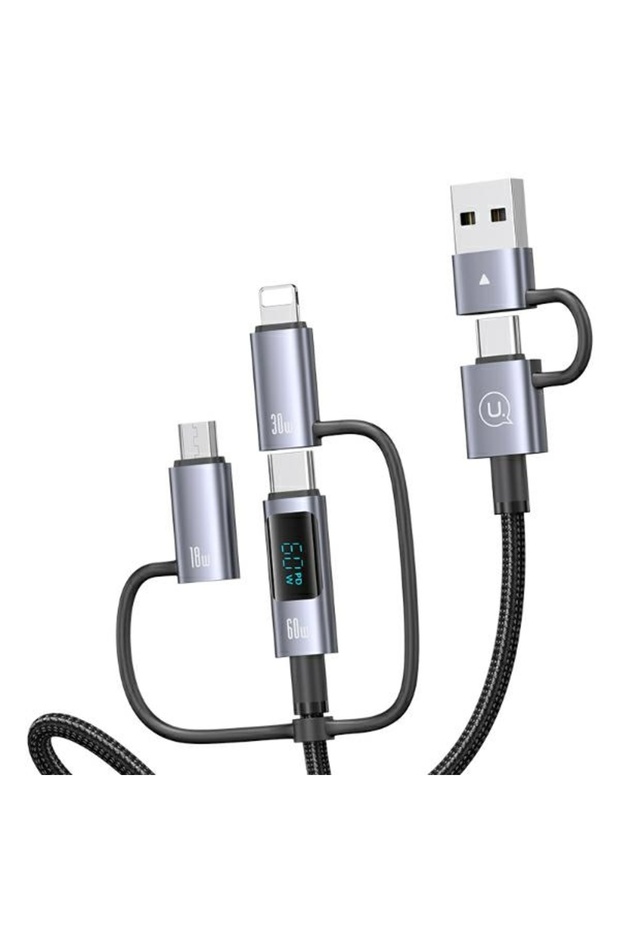 Cablu multi-conector Sufeng 2m, USB-C/Lightning/MicroUSB, 60W - 3