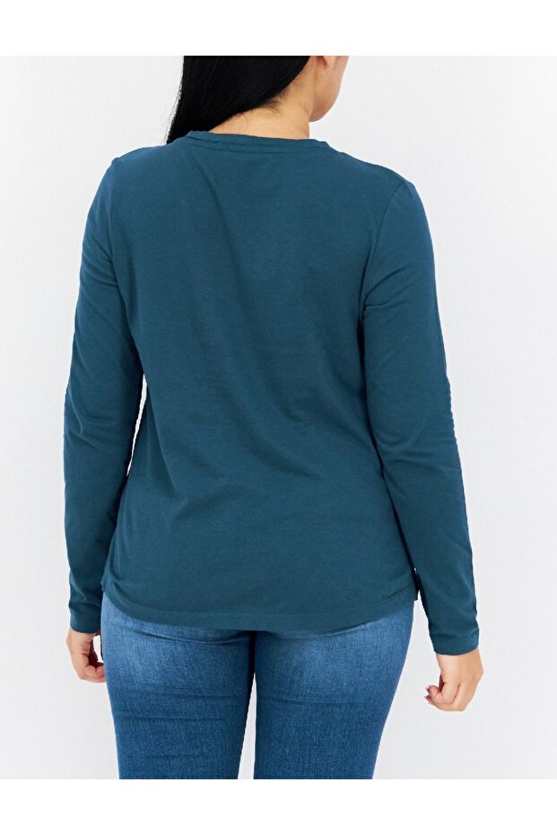 Blouse, Turquoise - 2