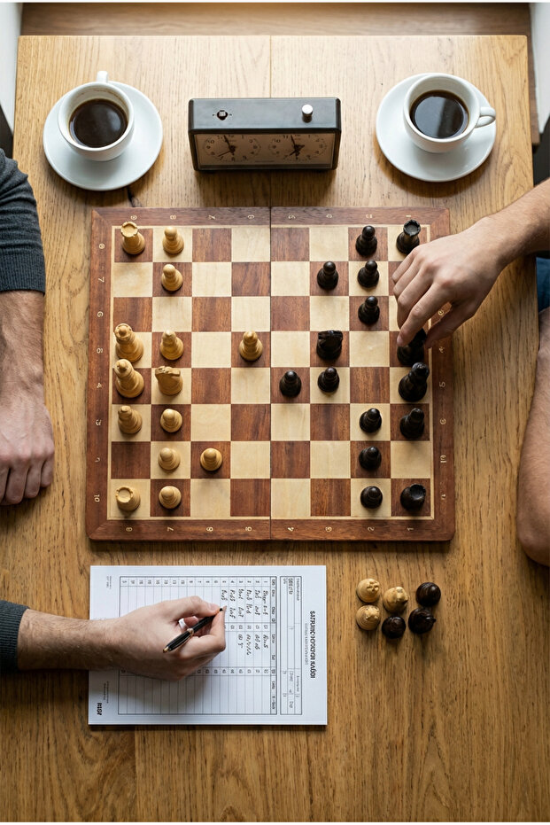 ورق توثيق الشطرنج - حجم A4 - 30 ورقة - ورقة توثيق الشطرنج - نتائج الشطرنج - 6