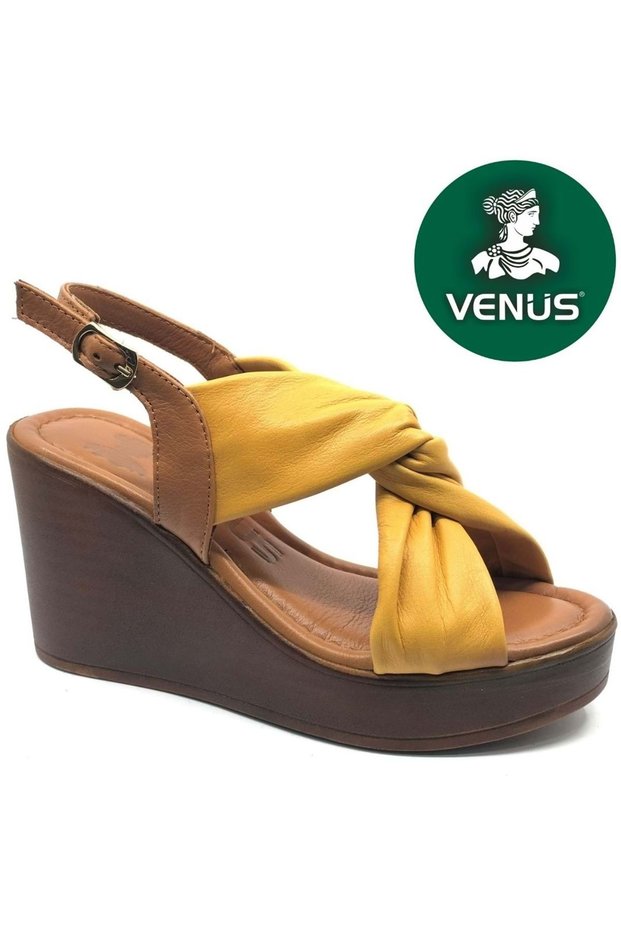 Victorr Genuine Leather Comfort Orthopedic Women's Sandals Yellow