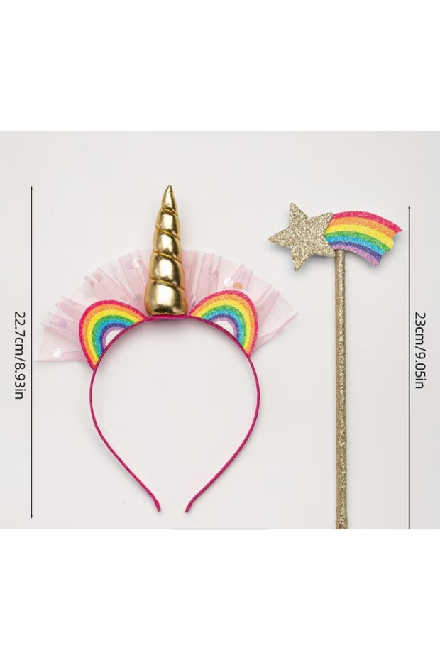 Sevimli Unicorn Taç ve Asa - 3