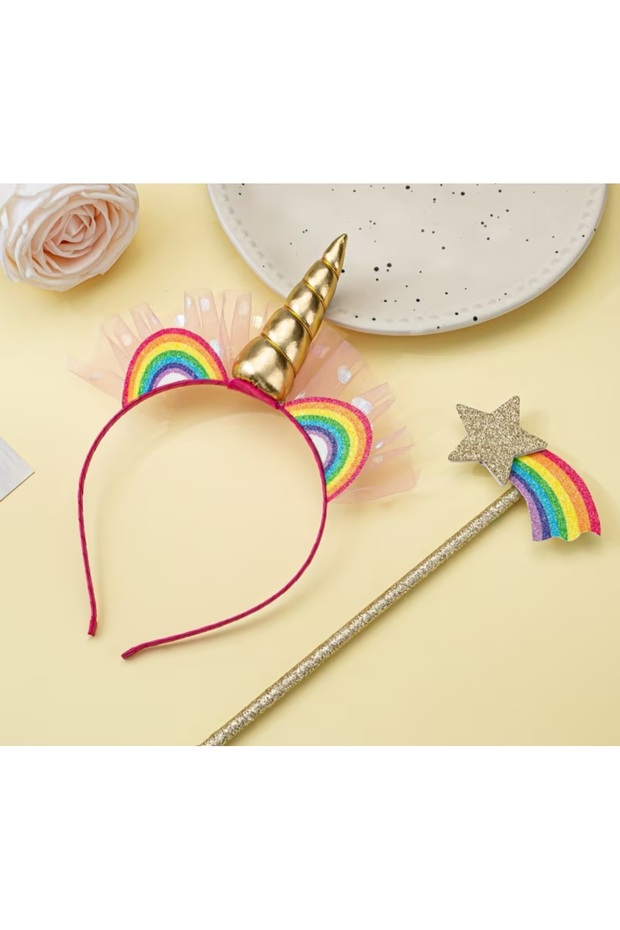 Sevimli Unicorn Taç ve Asa - 2