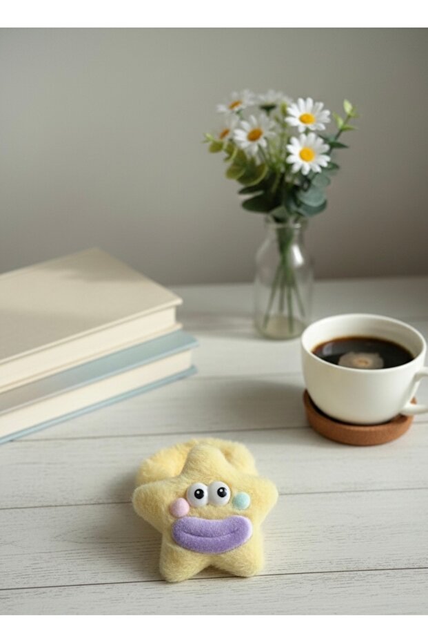 مشبك مطاطي من القطيفة على شكل نجمة - 1