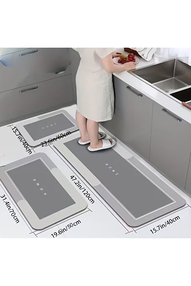 3-Piece Bathroom Mat Set – Non-Slip Rubber Backing, Ultra Absorbent, Quick Drying 3-Piece Set