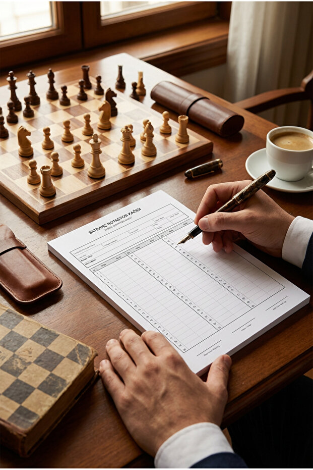 ورق توثيق الشطرنج - حجم A4 - 30 ورقة - ورقة توثيق الشطرنج - نتائج الشطرنج - 3