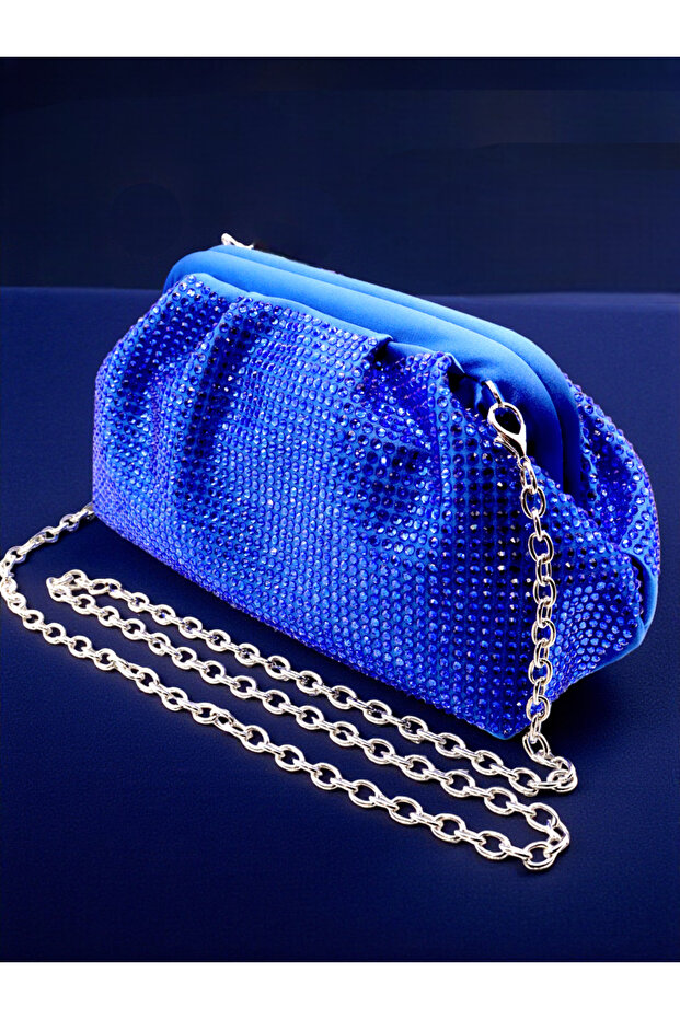 Women's Frequent Stone Embroidered Clutch Evening Bag. Evening Dress Bag
