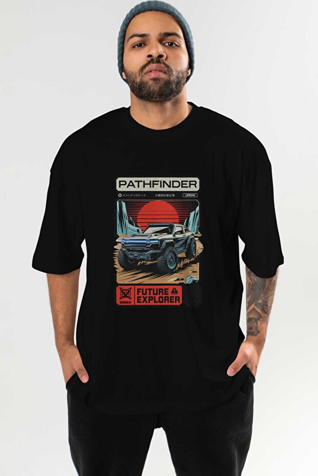 Car Series (62) Front Printed Black Oversized T-Shirt Men Women Cotton Crew Neck Tshirt