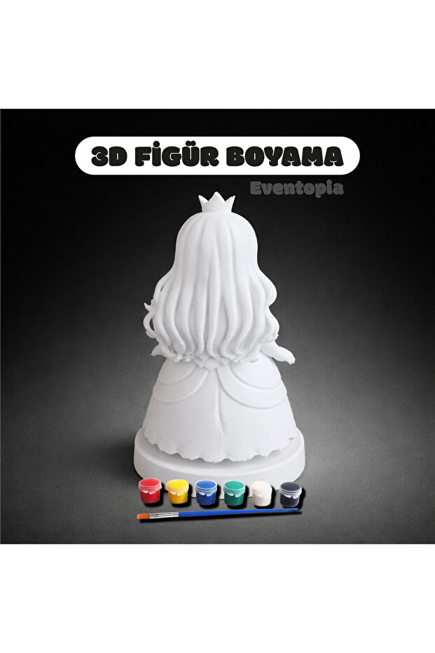 3d baskı prenses figür boyama seti - 3