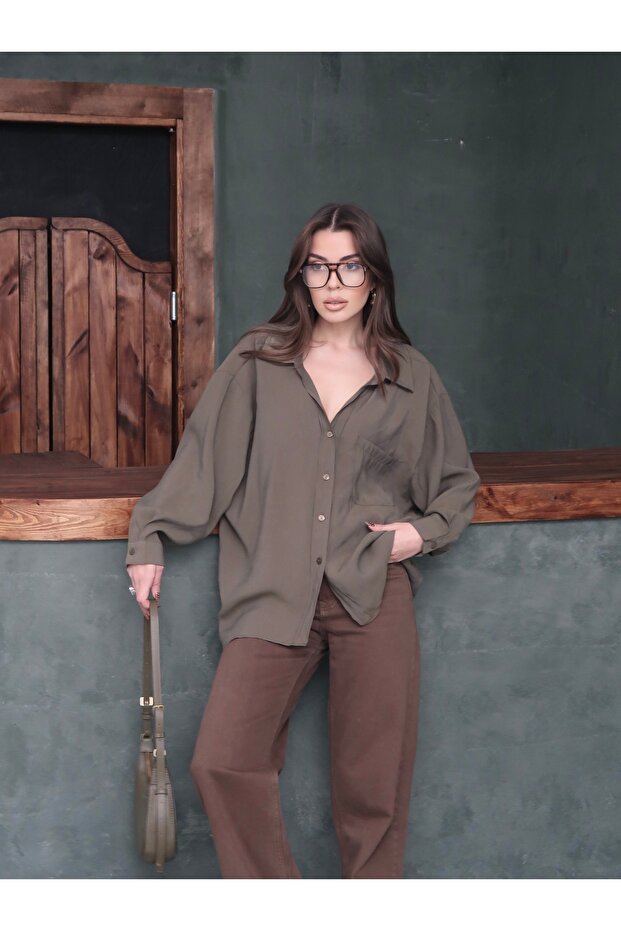 Cep Detay Oversize Std Gömlek - 7