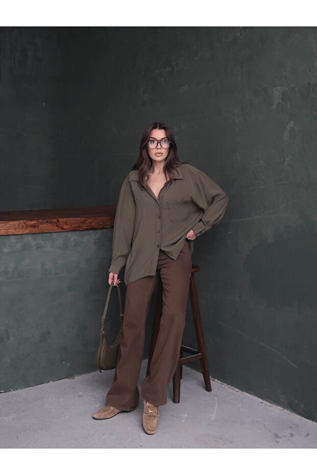 Cep Detay Oversize Std Gömlek - 3