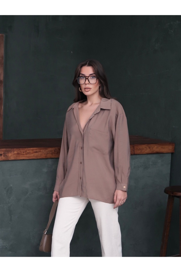 Cep Detay Oversize Std Gömlek - 6