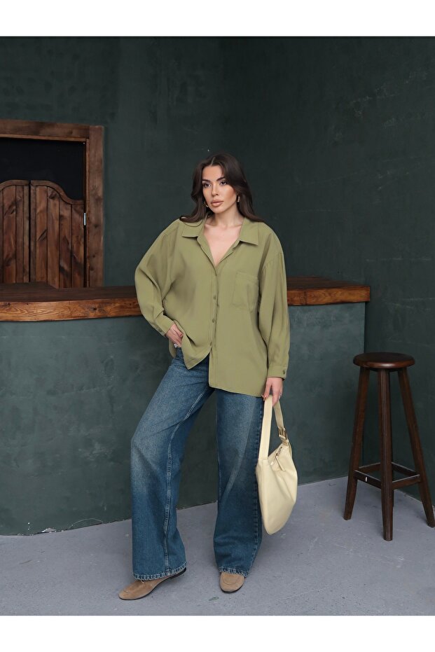 Cep Detay Oversize Std Gömlek - 4