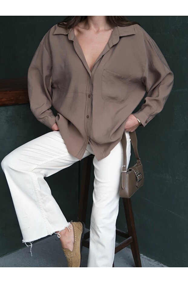 Cep Detay Oversize Std Gömlek - 4