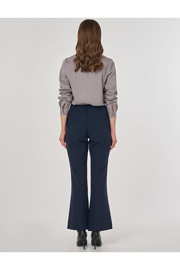 Basic Pantolon Koyu Lacivert - 4