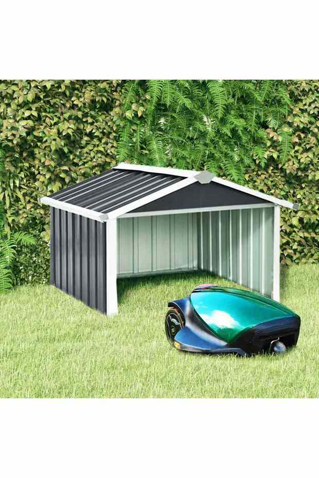 Garden Robot Lawnmower Shed 92x97x63 cm Galvanised Steel Anthracite