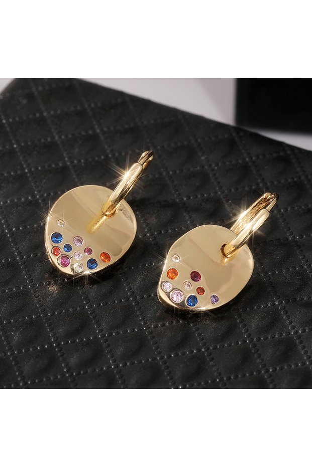 T017-1 Urban Summer Nights Sapphire Mini Earrings -Ladies' Engagement Wedding Earrings Are Noble and