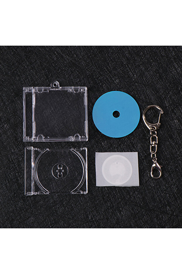 B 1pc NFC Functional CD Disc Key Chain Mini CD Case Keychain Peripheral Commemorative Album Key Hol.