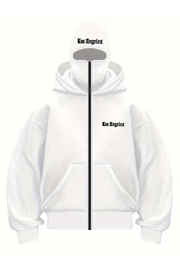 -Kar Masked Ninja Men's Zip-Up Sweatshirt Cardigan 3-Ply Thick Zippered 019