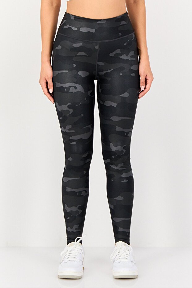 Women Tight Fit Outdoor Camouflage Leggings, Multicolor