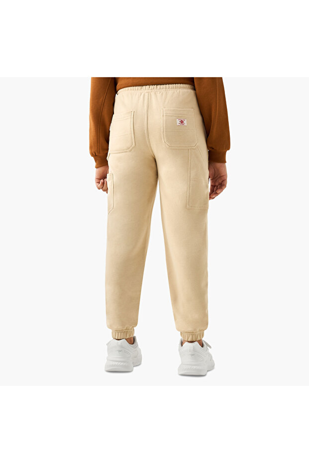 بنطال رياضي سادة مع رباط إغلاق وجيوب - 3