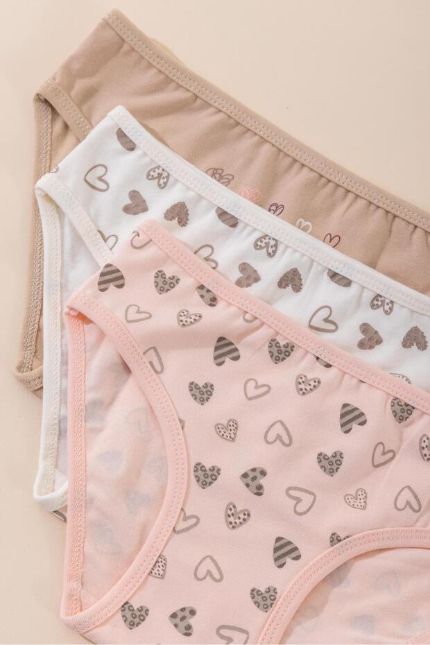 Girl's Cotton Colorful Printed Bikini Panties 3-Pack 5758 Colorful