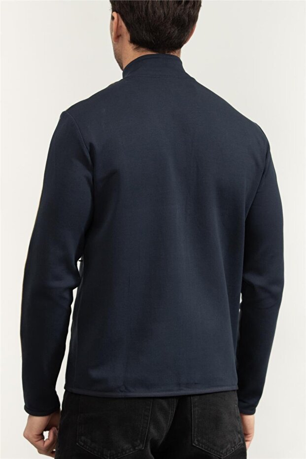 Erkek Fermuarlı Sweatshirt - 3
