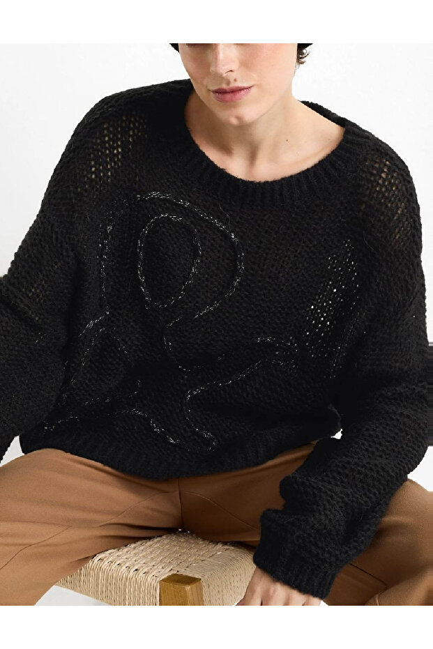 Pulover, Negru - 1