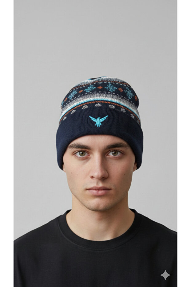 Color Gradient Custom Logo Winter Unisex Knitwear Beanie