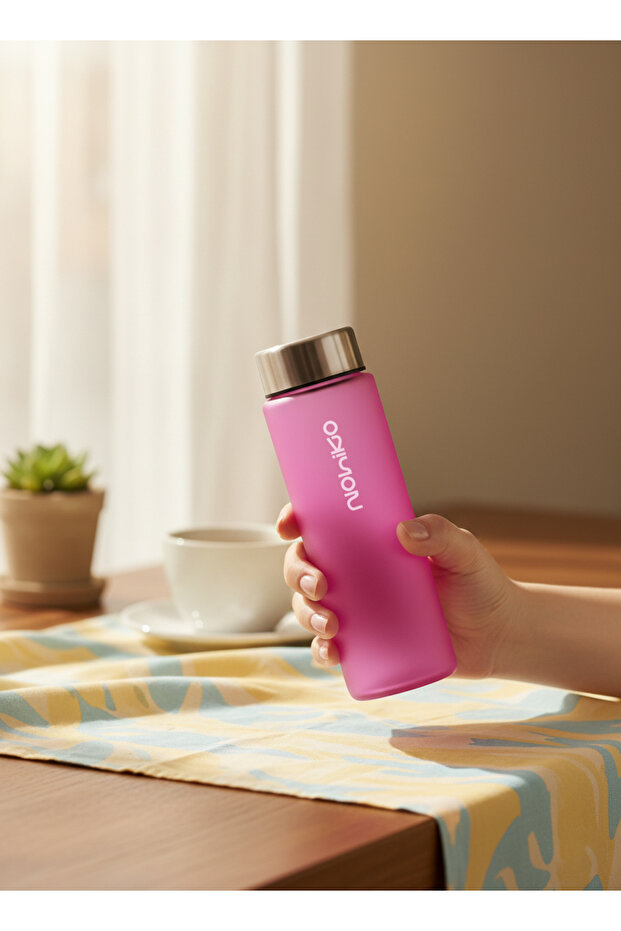 550 ml Glass Water Bottle – Premium Lid Glass Flask | Leak-Proof & Bpa Free