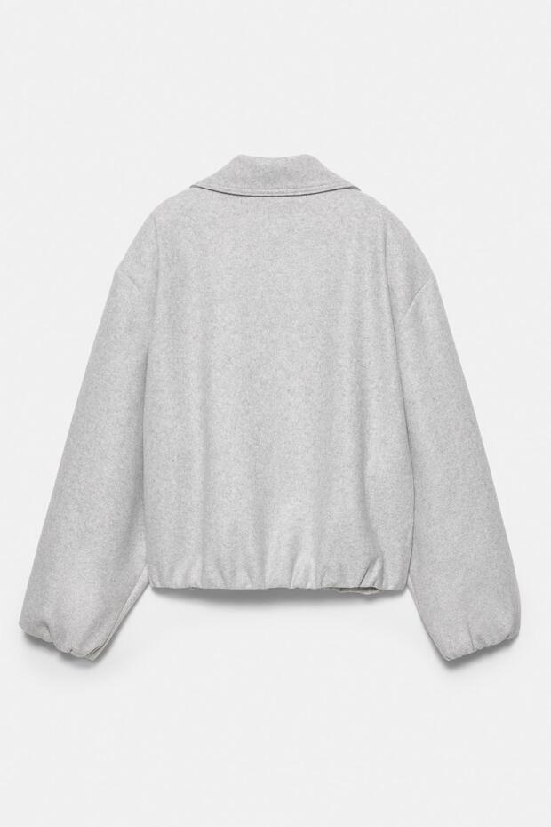 Yumuşak kumaş balon ceket - 7