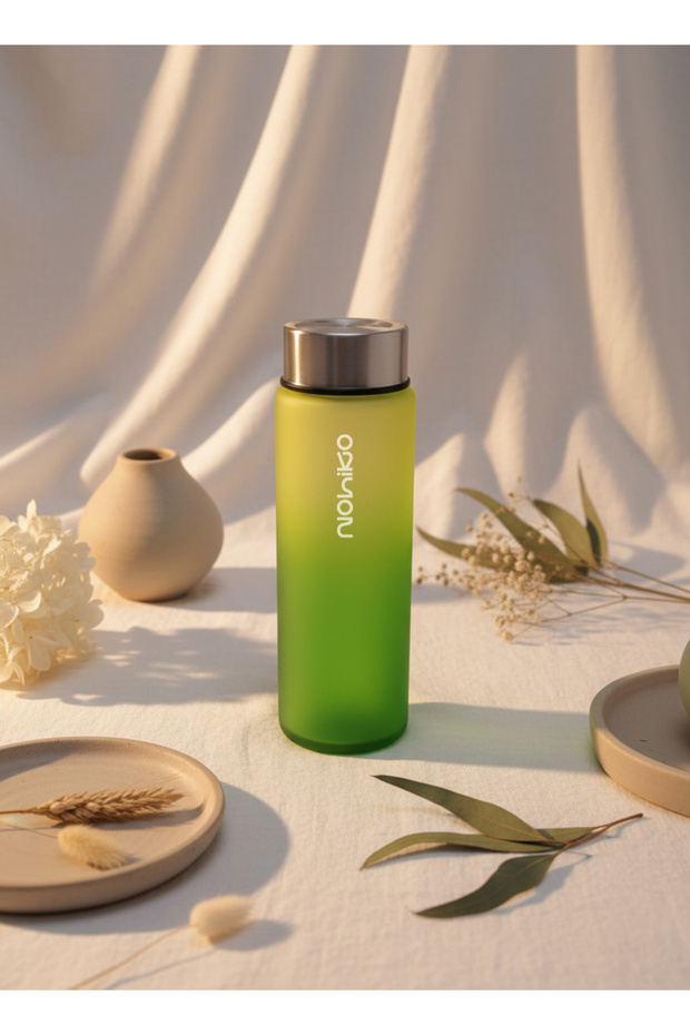 550 ml Glass Water Bottle – Premium Lid Glass Flask |   Leak-Proof & Bpa Free