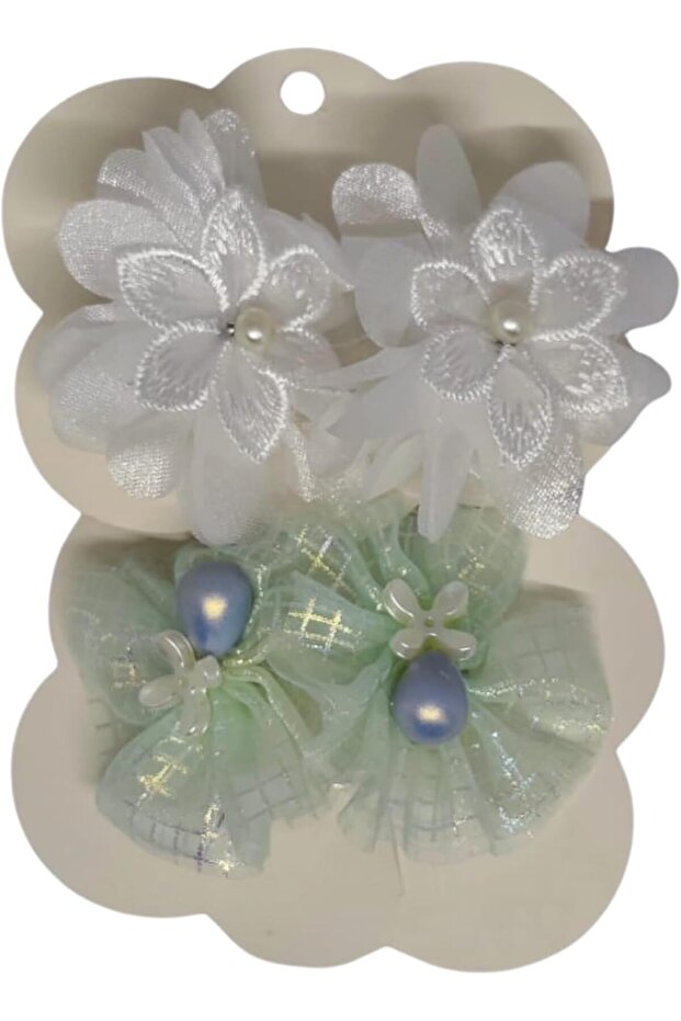 Organza Flower Hair Scrunchies Elegant Hair Accessories for Girls, Toddlers & Infants | Soft, Stylis
