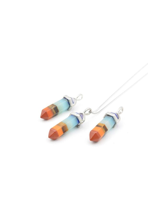 Genuine Pandul Model Natural Mixed Chakra Stone Pendant