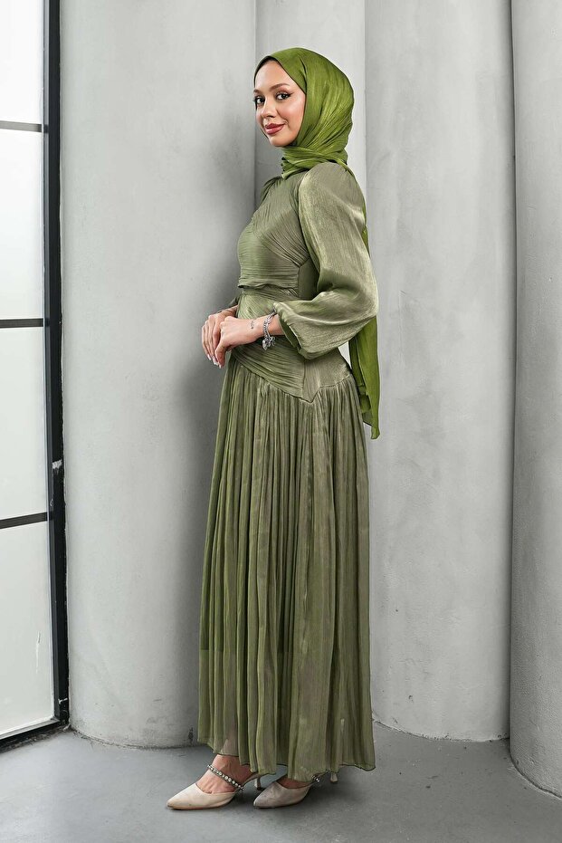 Haki Drapeli Piliseli Abiye - 4