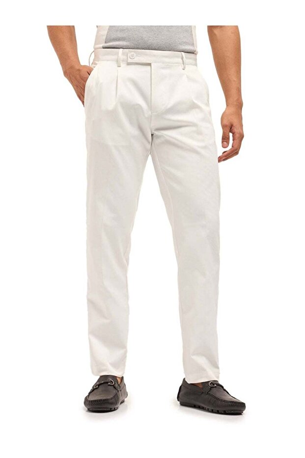 بنطلون رجالي رسمي سادة بقصة عادية - 1