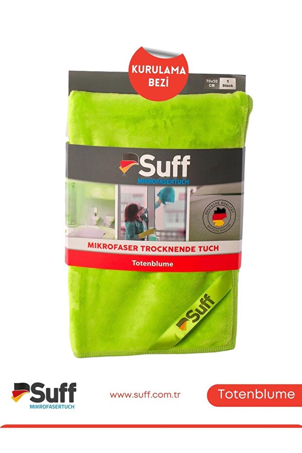 Totenblume Microfiber Large Surface Smooth Multi-Purpose Drying Cloth 70X50 cm Green