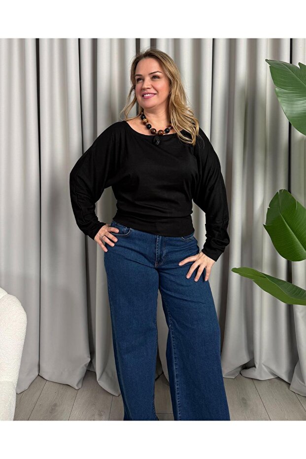 Silvia Basic Blouse Black - 1