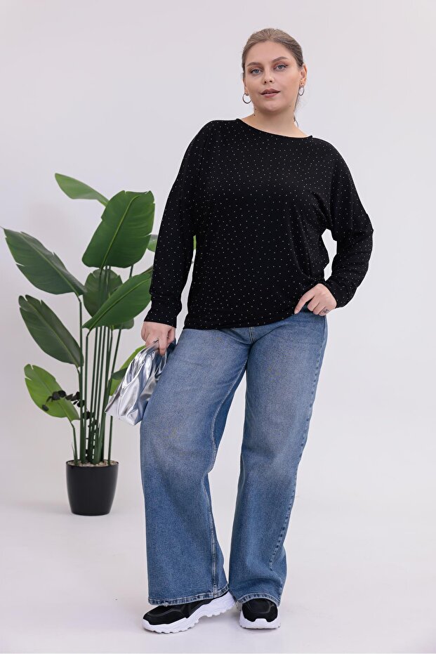 Plus Size Stone Basic Sweatshirt - 2