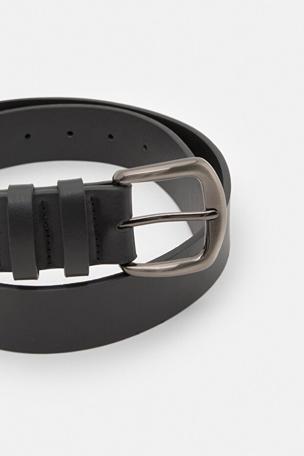 Çift köprülü suni deri kemer - 2