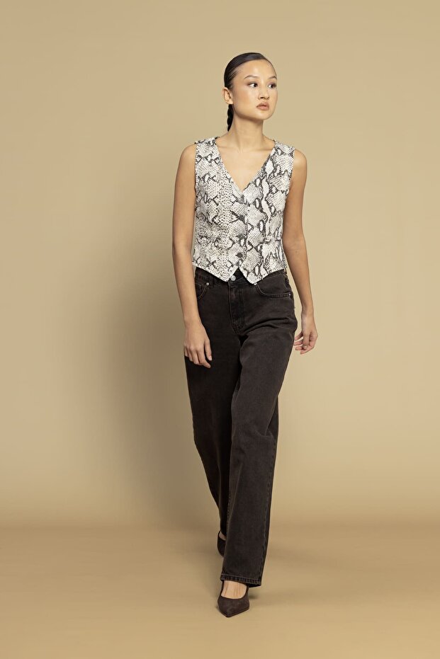 سترة منقوشة بنمط يلان - 1