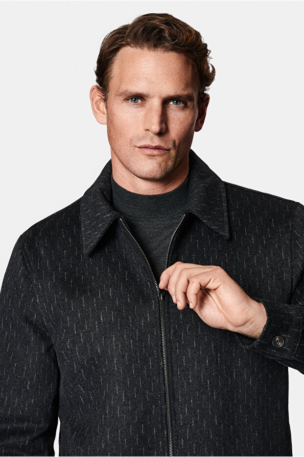 معطف بومبر من الصوف بقصة عادية - 2