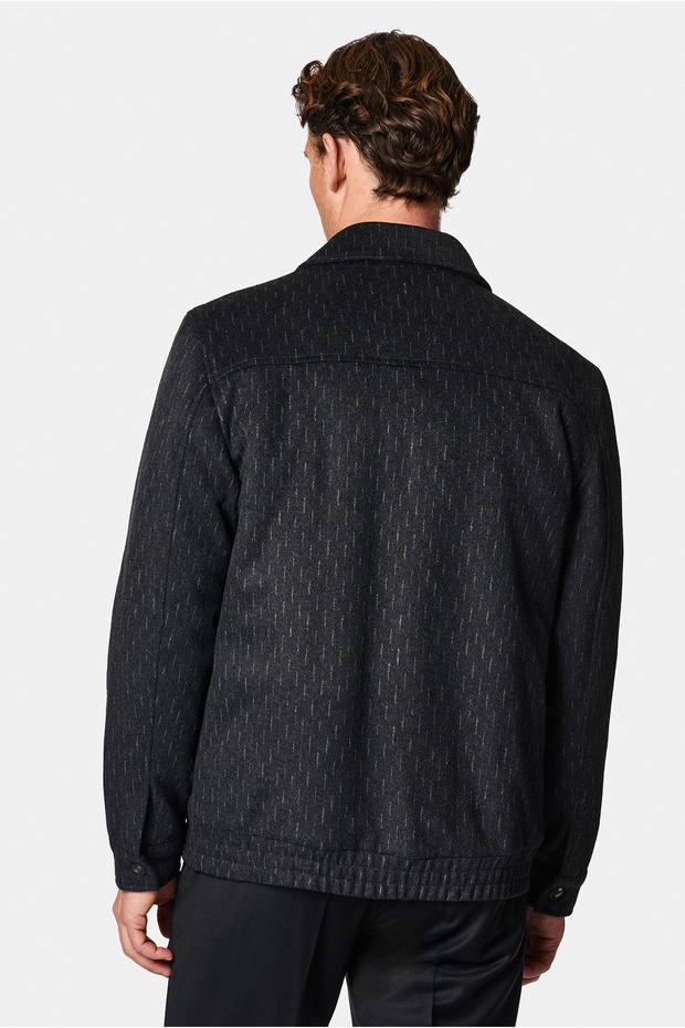 معطف بومبر من الصوف بقصة عادية - 6